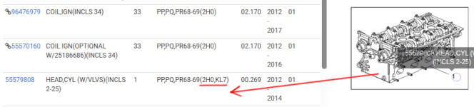 g�owica silnika chevrolet cruze z kl7